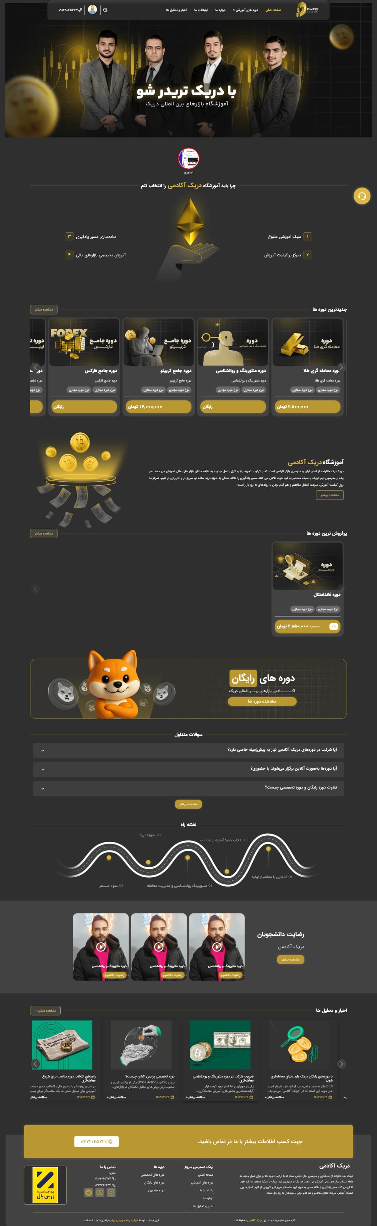 نمونه طراحی سایت آموزشگاهی بازارهای بین المللی